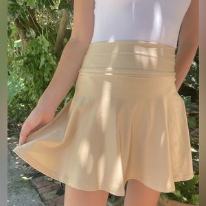 Champagne Gold American Apparel Skater Skirt